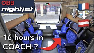 Paris to Vienna with Nightjet  16 hours in COACH [upl. by Eicyac]