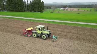 3x MB Trac auf dem Acker bei der Gerstenaussaat [upl. by Wolff]