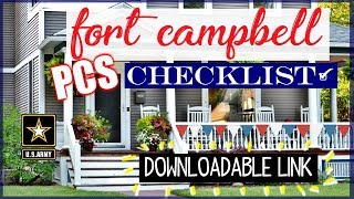 PCS Checklist Fort Campbell Kentucky [upl. by Ashely199]