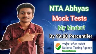 My NTA Abhyas Mock Test Marks Vs My Real JEE Mains Percentile😱 [upl. by Maidel]