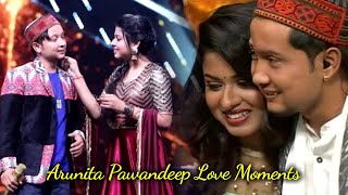 Arunita Pawandeep Love Moments  Indian Idol 2021  Arunita Pawandeep Songs 😍 [upl. by Hoppe961]