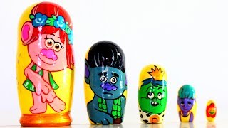 Trolls Nesting Dolls Toy Surprises [upl. by Durrace]