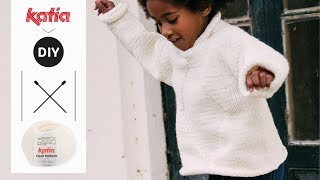 DIY 🐑 Aprende a tejer un Jersey de Niño con Rombo en relieve 🔝⛄ [upl. by Hartmunn]