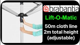 Brabantia LiftOMatic Cloth dryer 50m unboxing [upl. by Eilasor]