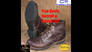 Frye Boots Converted to a wedge and Vibram Soles amp Conditioned with Saphir Medaille DOr [upl. by Fielding]