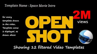 Intro Video Templates in OpenShot [upl. by Lareena972]