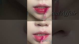 2 MÃ€U SON HOA Há»’NG 3CE BLUR WATER TINT CHASING ROSE vs CASUAL AFFAIR  jolieenguyenn [upl. by Teraj498]