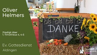 Evangelischer Gottesdienst zum Erntedankfest aus Aldingen am 22092024 [upl. by Eveleen]