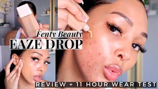 BUT DOES IT COVER ACNE 🤔 NEW FENTY BEAUTY SKIN TINT  Review  Wear Test [upl. by Ennayrb140]