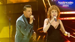 Sanremo 2024 Fiorella Mannoia con Francesco Gabbani canta quotChe sia benedettaquotquotOccidentalis karmaquot [upl. by Marcella]