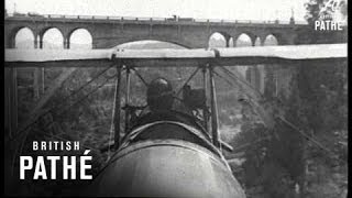 Plane Flies Through Arc De Triomphe  Man Jumps From Train To Plane 19141918 [upl. by Anahtor]