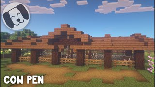 Minecraft How To Build a Cow Pen Tutorial [upl. by Gustav]