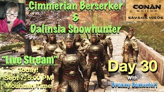 Cimmerian Berserker and Dalinsia Snowhunter Conan Exiles  Savage Wilds [upl. by Trumann712]