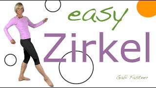 🌞 22 min easy Zirkel Training  KraftAusdauerFigur Workout ohne Geräte im Stehen [upl. by Gnemgnok]