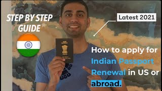 HOW TO apply for Indian Passport Renewal VFS Application in USA Latest 2021 During COVID [upl. by Siari137]