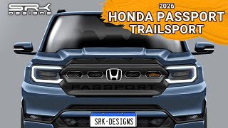 AllNew 2026 Honda Passport Trailsport SUV  Car Design Photoshop Render  SRK Designs [upl. by Ayt]