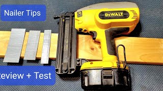 Full Review  Test 18V Cordless 2quot 18 Gauge Nailer Dewalt DC608K [upl. by Samaj]