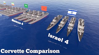 Corvette Warship Fleet Strength by Country 2020 Military Power Comparison 3D [upl. by Ringe541]