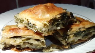 Ispanaklı Börek Tarifi  El Açması Ispanaklı Börek Yapımı ıspanaklıbörektarifi [upl. by Beker555]