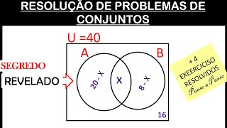 RESOLUÇÃO DE PROBLEMAS DE CONJUNTOS [upl. by Theran824]