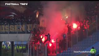 29112014 Hansa Rostock  Dynamo Dresden I Choreo Pyro Stimmung Spielunterbrechung [upl. by Ryon802]