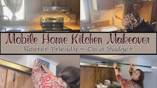 Mobile Home Makeover Kitchen Remodel mobilehomeliving diy [upl. by Aliahs]