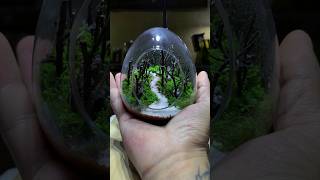 I build a Miniature Paludarium in Glass Jar terrarium landscape paludarium [upl. by Isac]