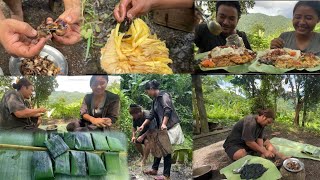 How to ferment black crab and black sesame seeds  vlogging and eating with wife [upl. by Nioe2]