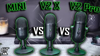 Razer Seiren Mini Vs Seiren V2 X Vs Seiren Pro  Which Is Best [upl. by Aufmann996]