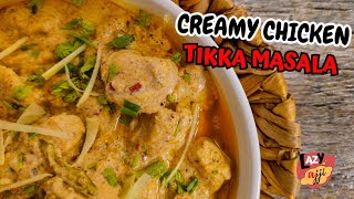 Creamy Chicken Tikka Masala  Boneless Chicken Masala Recipe  Lazy Ajji [upl. by Aikym]