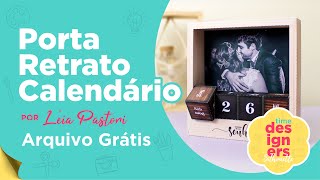 DIY  Porta Retrato com Calendário Permanente  Idea de Home Decor  Arquivo GRÁTIS Silhouette [upl. by Gitt]