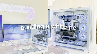 building a white aesthetic pc  lian li o11 dynamic evo rtx 3070 ti kraken z73 [upl. by Anitnauq]