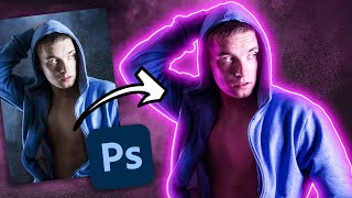 Photoshop Tutorial How to Create a GLOWING Neon Outline [upl. by Salokin]