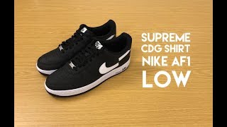 Supreme CDG Nike Air Force 1 Low  Review [upl. by Cotterell]