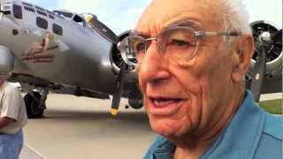 After 67 years 90yearold WWII pilot Merv Karl takes flight in B17 bomber plane [upl. by Eidnalem]