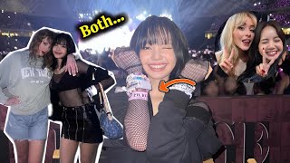 BLACKPINK Lisas interaction with Sabrina Carpenter at Taylor Swifts Concert Tour [upl. by Giff]