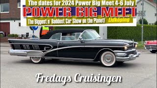 Power Big Meet Lidköping 2024 fredags Cruisingen [upl. by Kowatch808]