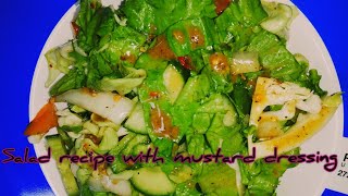 Lettuce salad recipe with mustard dressing  Amazing lettuce salad recipe ZOYACUISINE [upl. by Crispas]