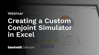 Creating a Custom Conjoint Simulator in Excel [upl. by Scottie301]