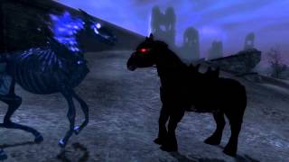 Skyrim Battles  Shadowmere vs Arvak Legendary Settings [upl. by Pros]