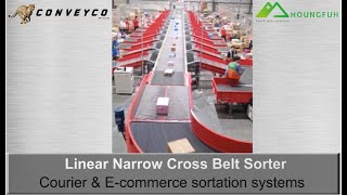 Linear Narrow Cross Belt Sorter Courier amp ECommerce Sorting Systems [upl. by Laurens869]