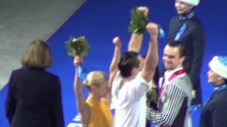 Sochi 2014 Pairs flower ceremony 00681 [upl. by Arahas]