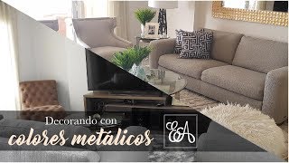 Diseño de Interiores Cómo Ampliar tu Casa Decorando con Dorado y Plateado [upl. by Esinnej]