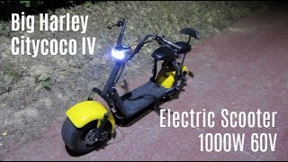 Big Harley Citycoco IV Electric Scooter 1000W 60V  Rental quotCarquot Review [upl. by Cordle343]