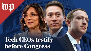 Tech CEOs testify before Congress on kids’ safety online  131 FULL LIVE STREAM [upl. by Hewart]