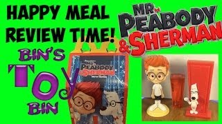 Mr Peabody amp Sherman 2014 Happy Meal Toy Review  Shout Outs by Bins Toy Bin [upl. by Lev]