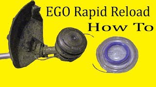 How To Load The EGO Rapid Reload Trimmer Head [upl. by Akinat]