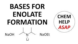 common bases for deprotonating ketones to make enolates [upl. by Yawnoc961]