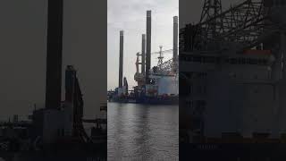 One Of Biggest Offshore Ship Installer Wind Farm At Sea ytshorts offshorewind youtubeshorts [upl. by Sinnod145]