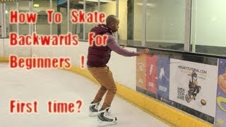 How To Skate Backwards For Beginners  First Time Backward In Ice Skating amp Hockey [upl. by Aribold]